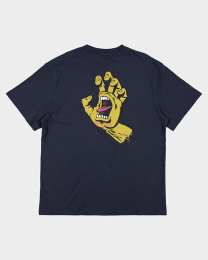 OS Opus Dot Screaming Hand Men's Box Fit T-Shirt Dark Blue
