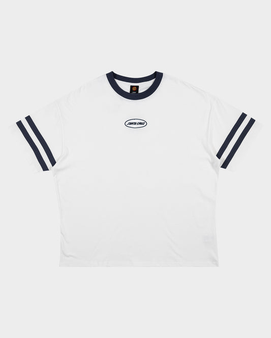 Slam Oval Strip Men's Relaxed Fit T-Shirt White