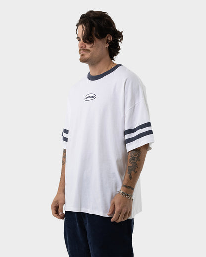 Slam Oval Strip Men's Relaxed Fit T-Shirt White