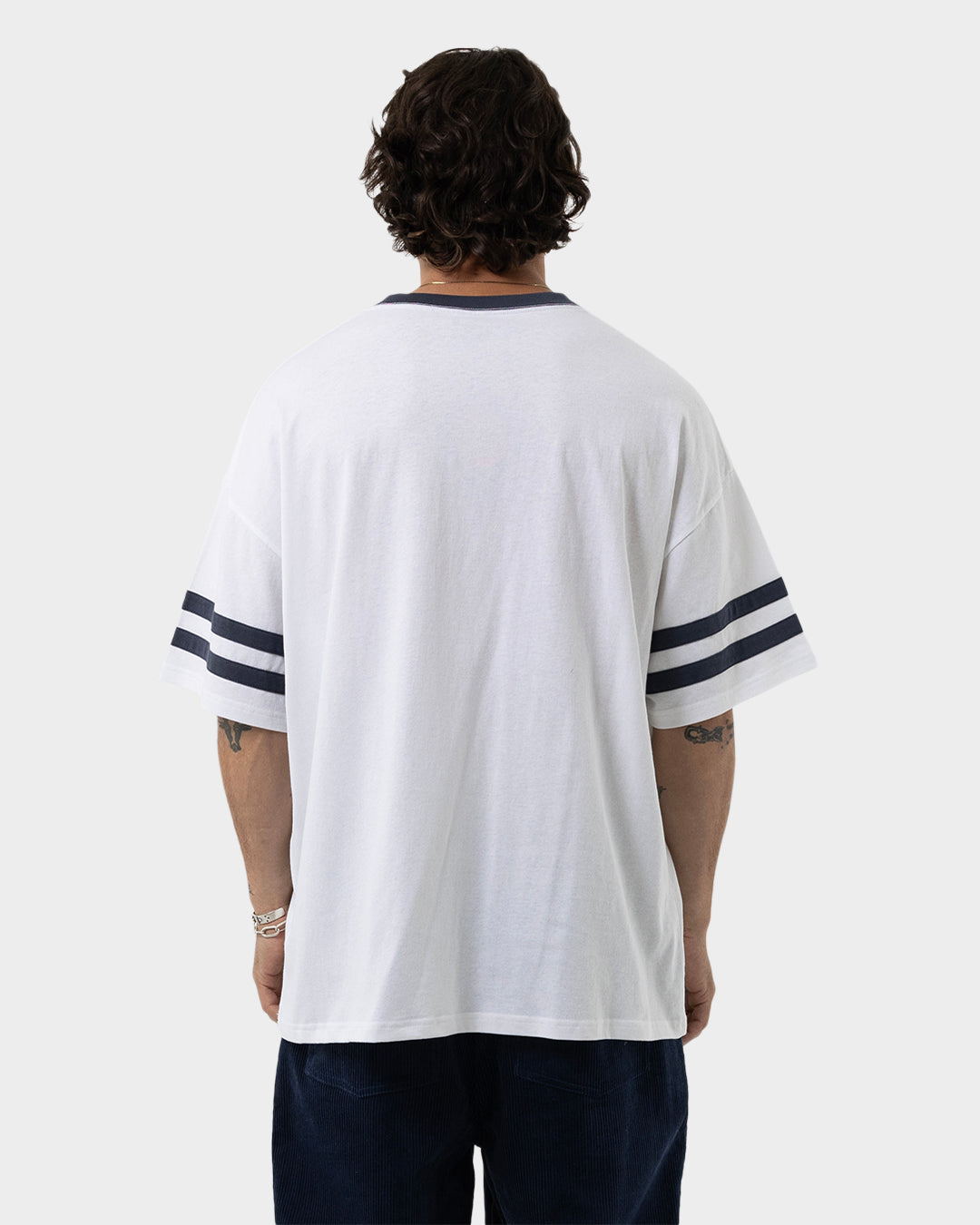 Slam Oval Strip Men's Relaxed Fit T-Shirt White