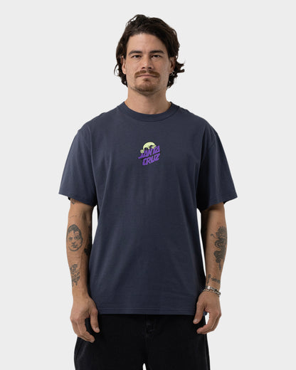 Knibbs Invasion Hand Men's Box Fit T-Shirt Dark Blue