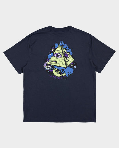 Knibbs Invasion Hand Men's Box Fit T-Shirt Dark Blue