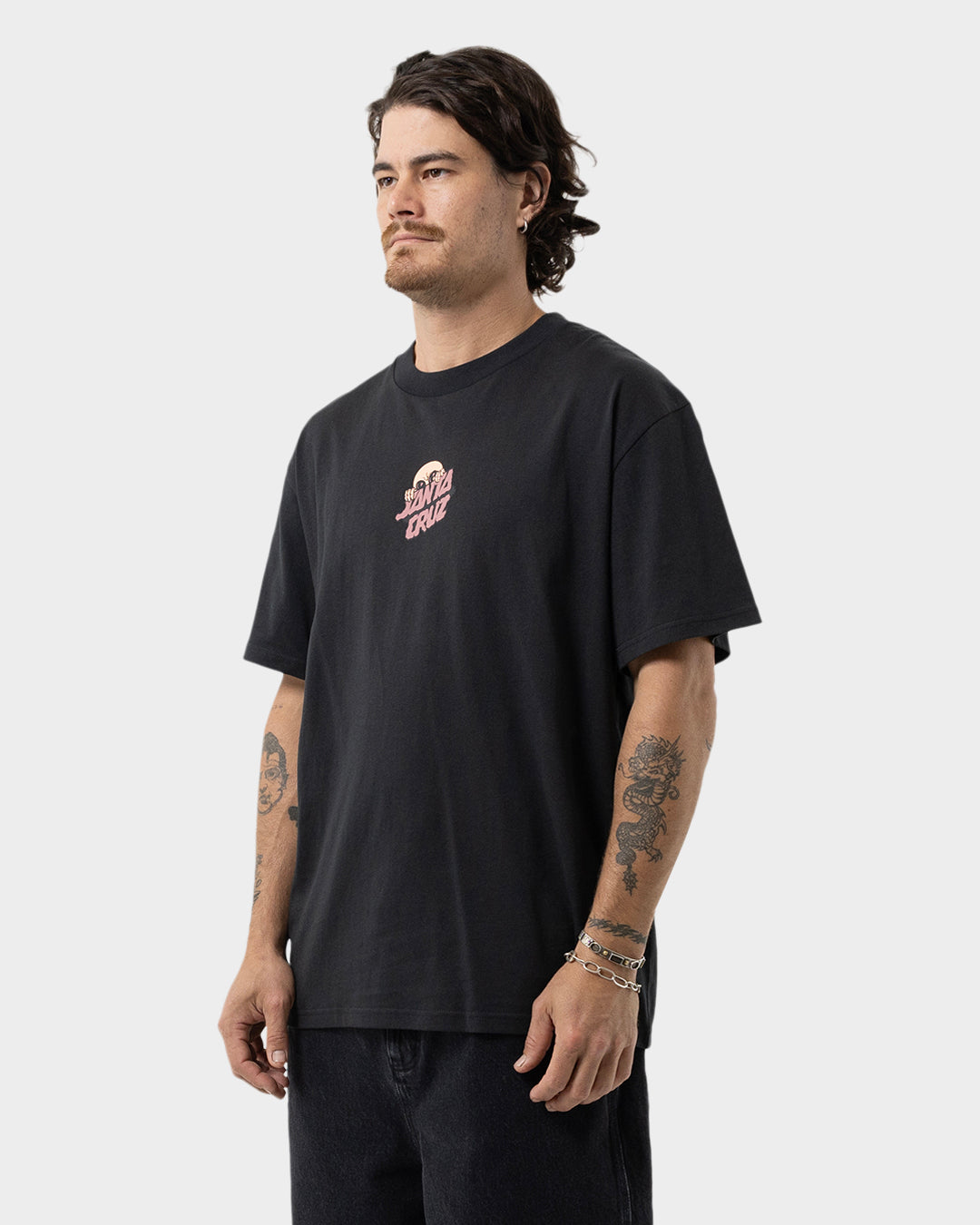 Knibbs Invasion Hand Men's Box Fit T-Shirt Off Black