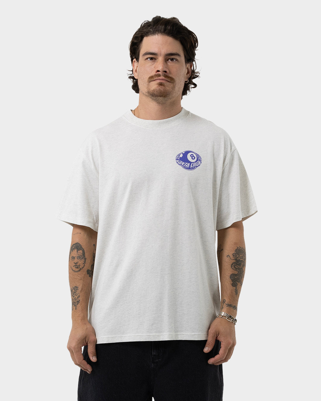 Winkowski Eighth Planet Men's Box Fit T-Shirt White Marle