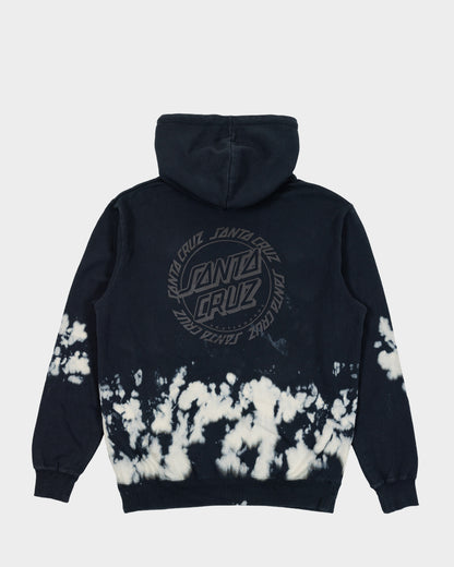 Ringed Dot Men's Hoodie Black Tie Dye