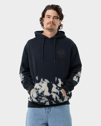 Ringed Dot Men's Hoodie Black Tie Dye