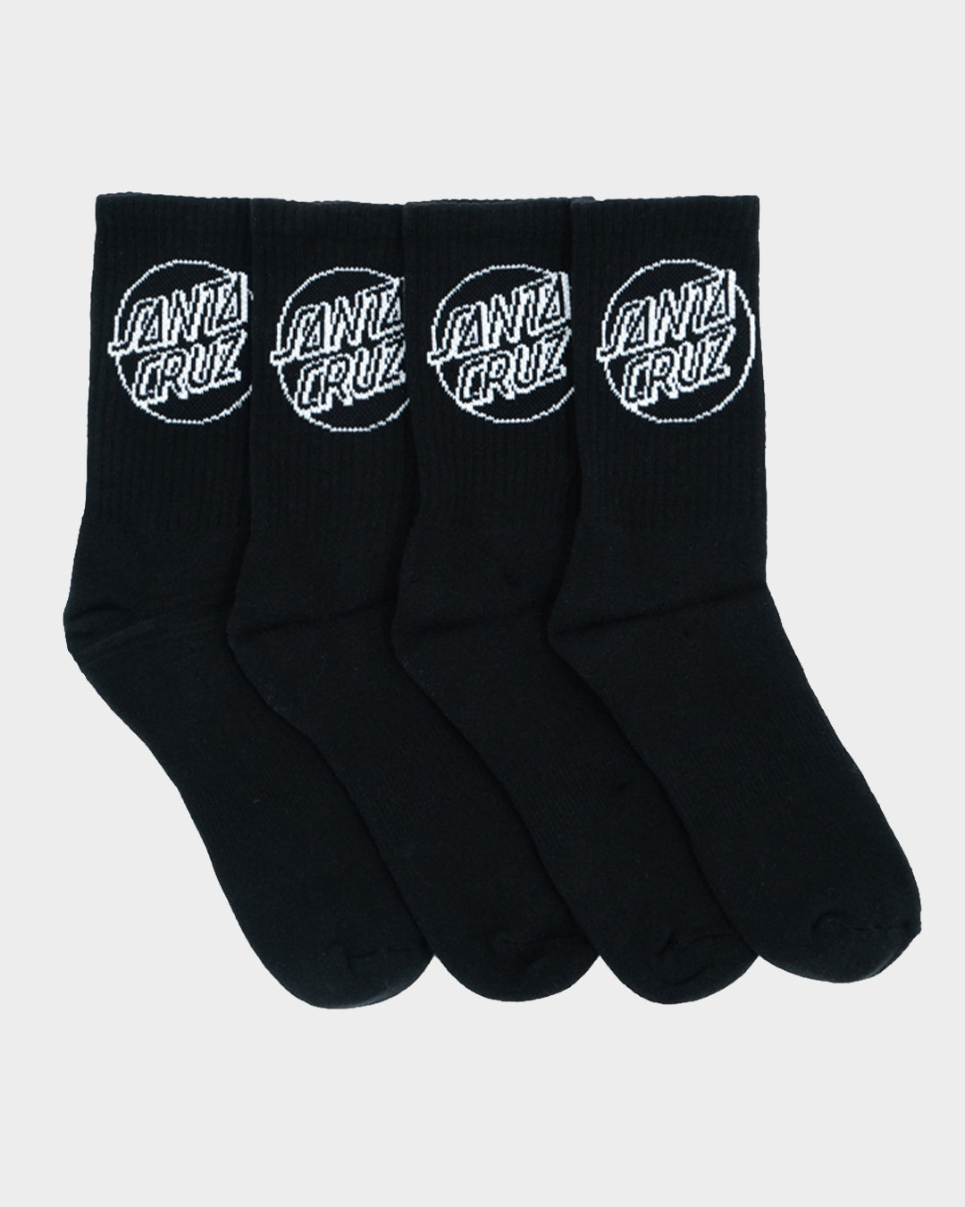 Opus Dot Men's Crew Socks (4 Pack) Black