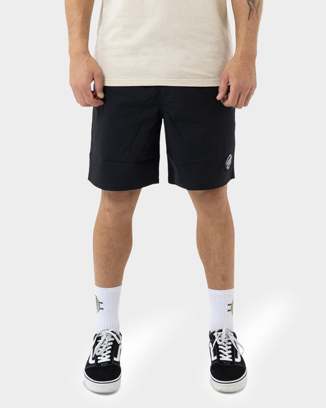 MFG Dot Cruzier Solid Men's Beach Shorts Black – Santa Cruz