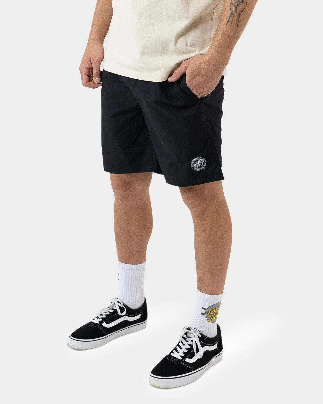 MFG Dot Cruzier Solid Men's Beach Shorts Black – Santa Cruz