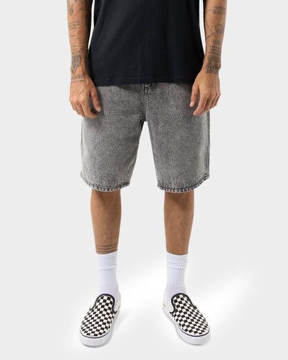 Bone Hand Evolved Men's Jean Shorts Washed Grey