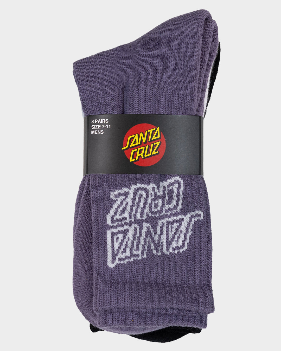SC Stack Men's Crew Socks (3 Pack) Lavender-white-blk