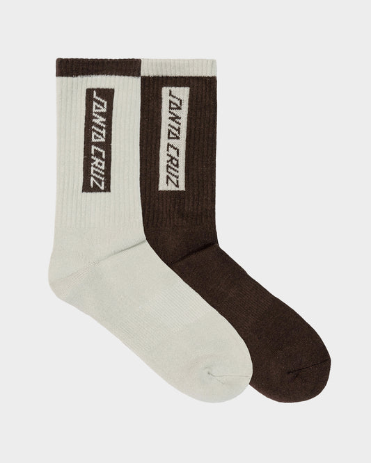 SC Eliminate Men's Long Crew Socks (2 Pack) Brown-concrete