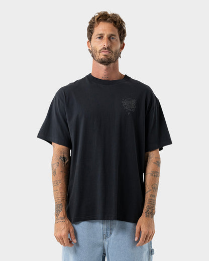 OS Roskopp Destruct Face Men's Box Fit T-shirt Off Black
