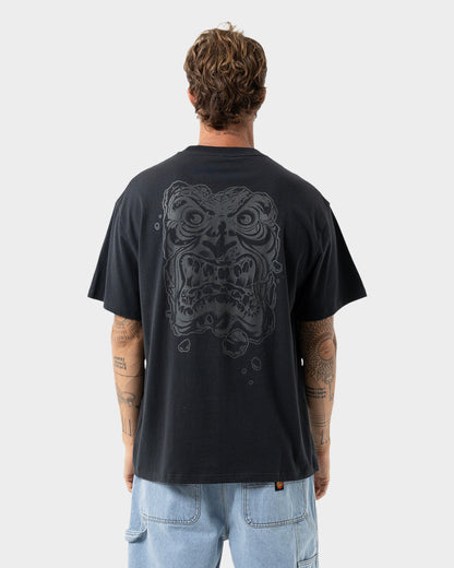 OS Roskopp Destruct Face Men's Box Fit T-shirt Off Black
