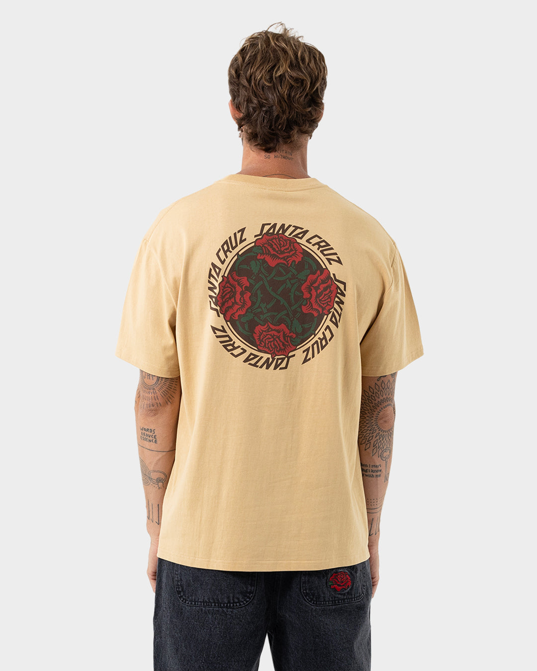 Dressen Roses Solo Men's Box Fit T-shirt Tan
