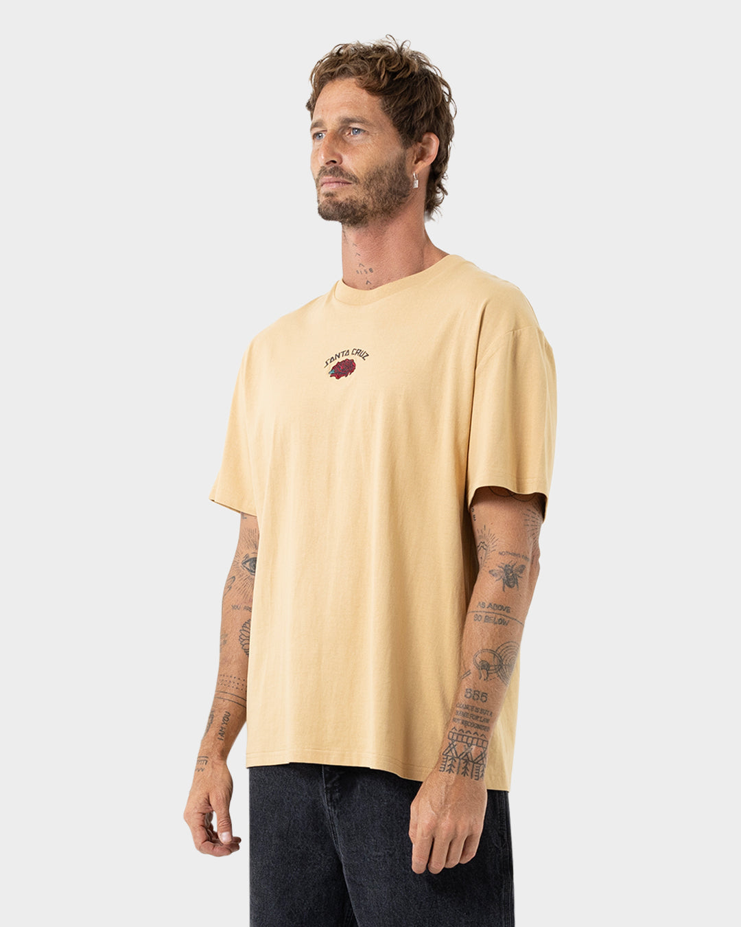 Dressen Roses Solo Men's Box Fit T-shirt Tan