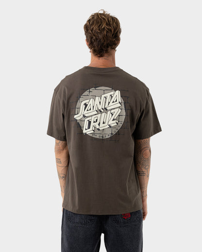 Scrawl Brick Dot Men's Box Fit T-shirt Brown