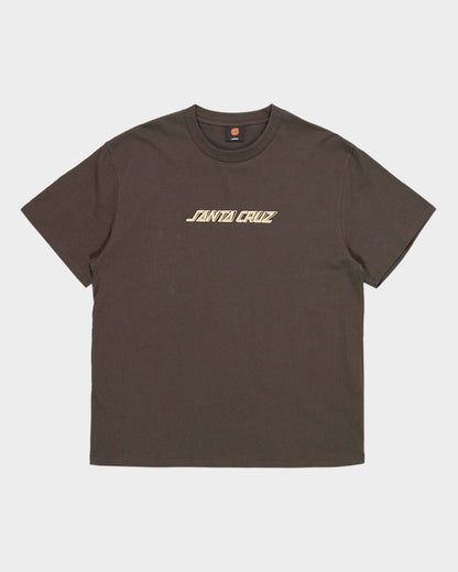 Off Set Strip Men's Box Fit T-shirt Brown