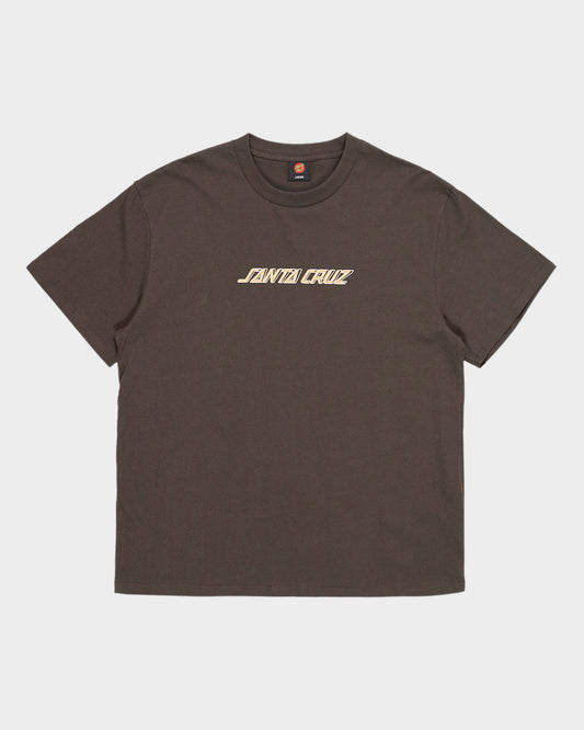 Off Set Strip Men's Box Fit T-shirt Brown
