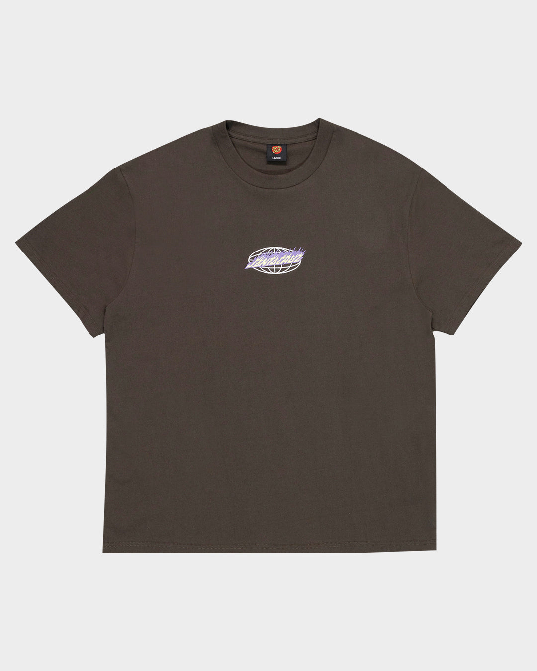 Global Flame Strip Men's Box Fit T-shirt Brown