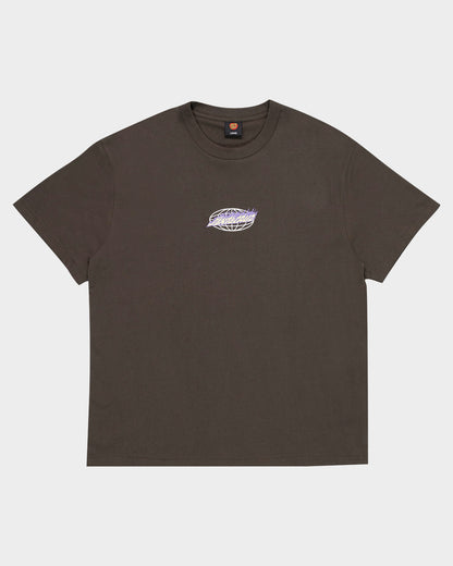 Global Flame Strip Men's Box Fit T-shirt Brown