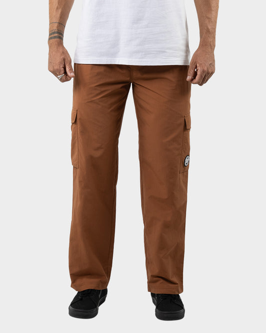 MFG Dot Badge Men's Cargo Pants Brown