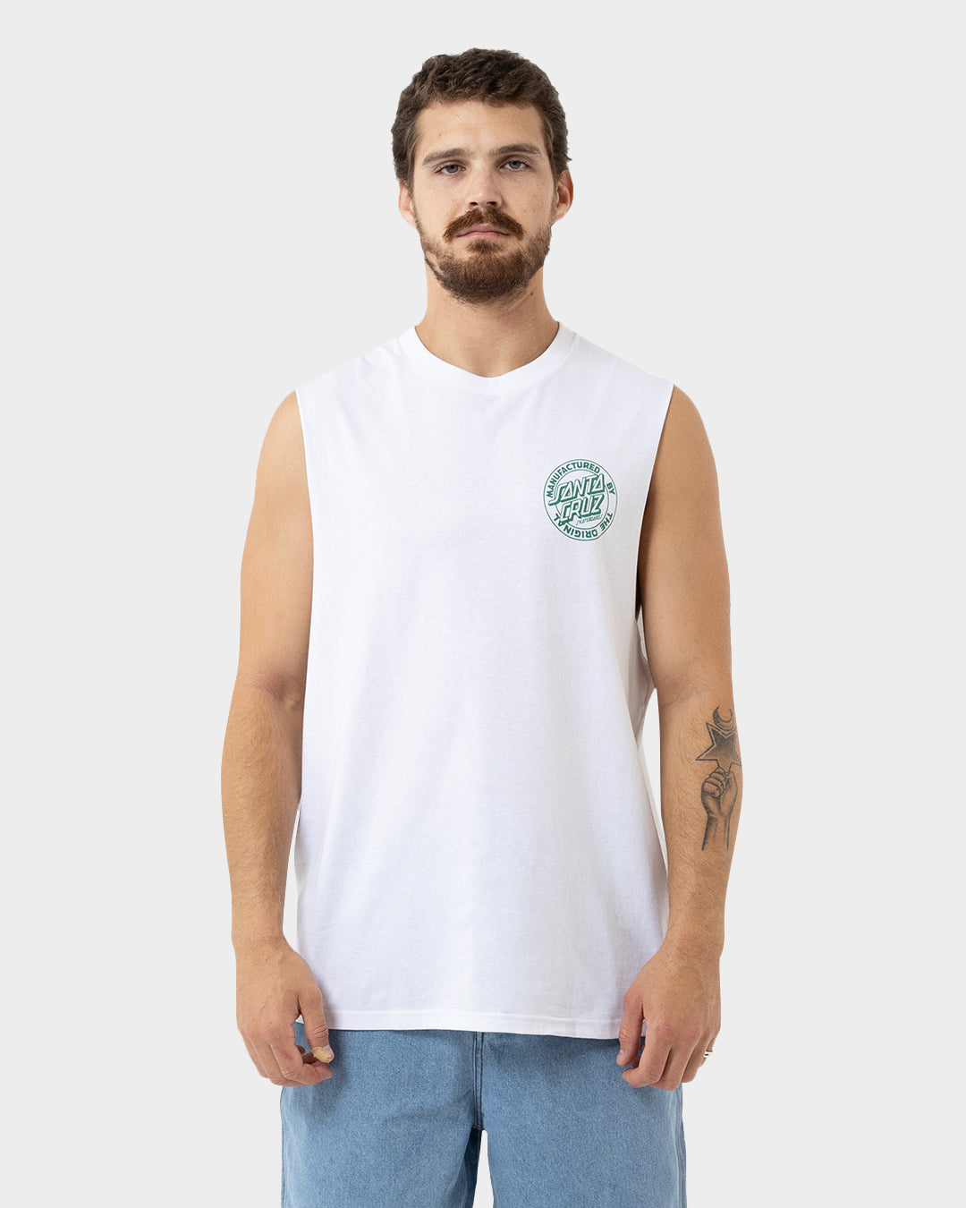 OS MFG Dot Santa Cruz Men's Muscle T-shirt White