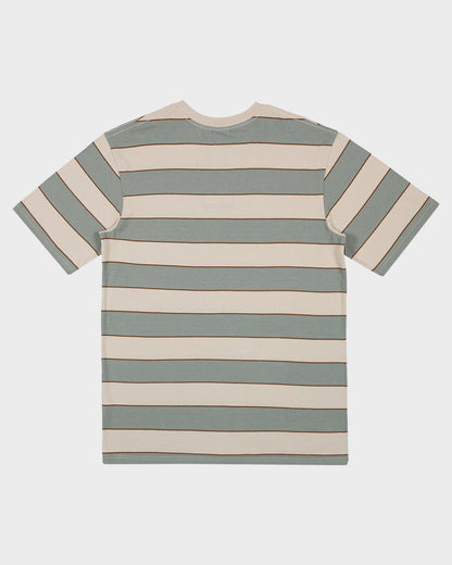 Classic Dot Patch Men's T-shirt Light Khaki Stripe