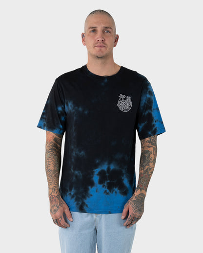 Glow Dot Men's T-shirt Cobalt Tie Dye