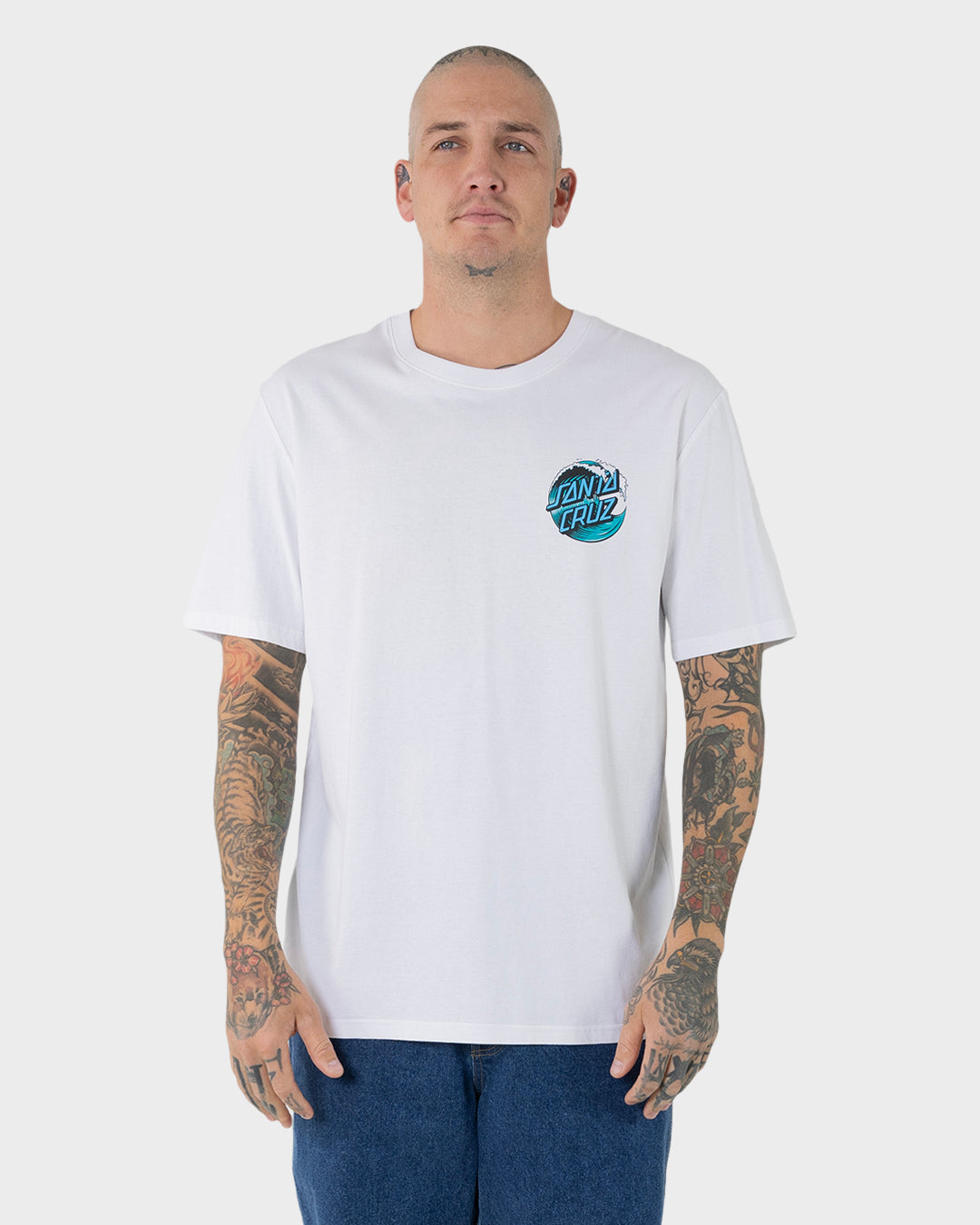 Wave Dot Men's T-shirt White