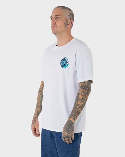 Wave Dot Men's T-shirt White