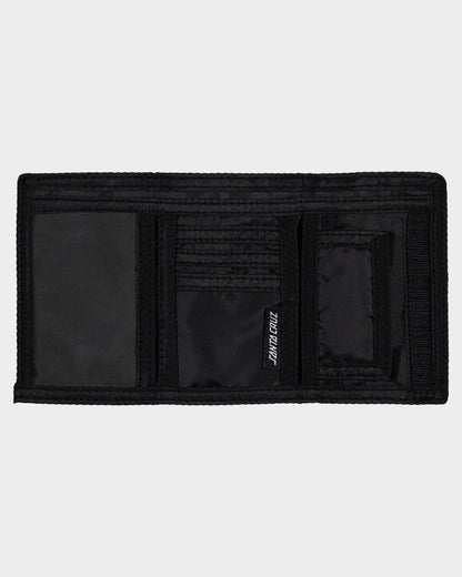 Flaming Dice Dot Men's Velcro Wallet Black