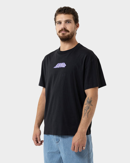 Classic Strip Repeat Men's T-shirt Off Black