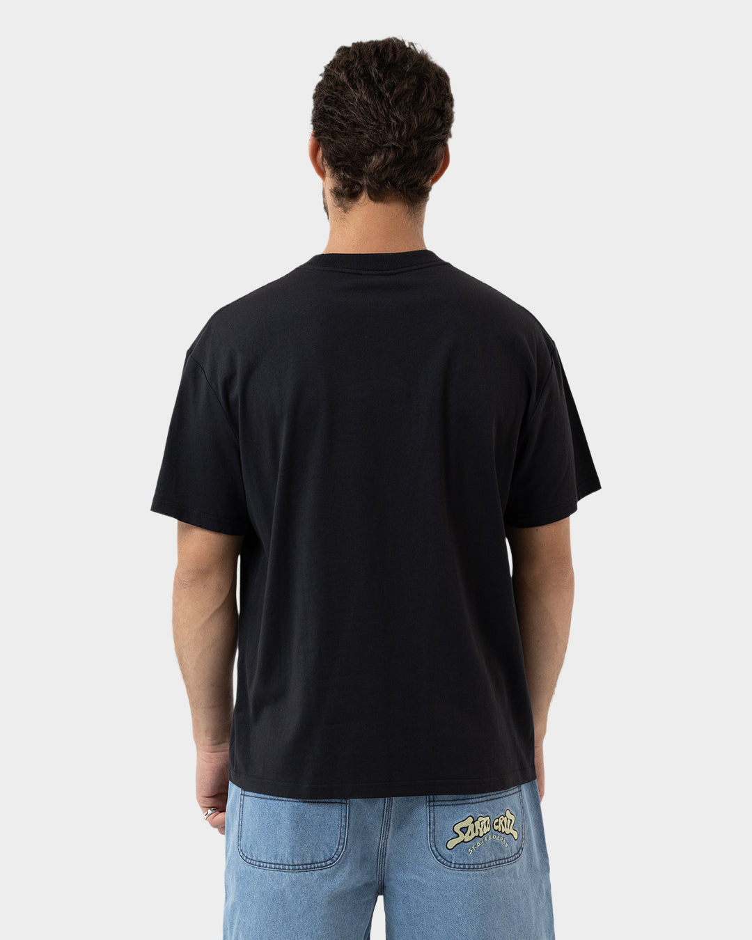 Classic Strip Repeat Men's T-shirt Off Black