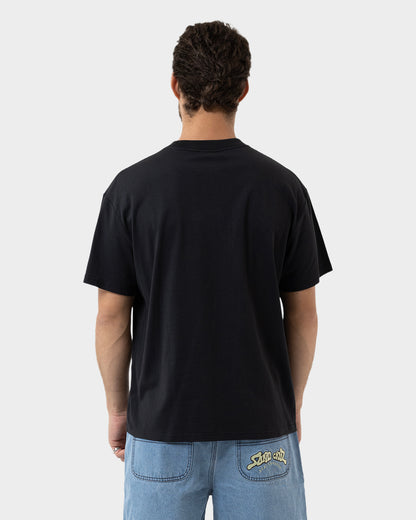 Classic Strip Repeat Men's T-shirt Off Black