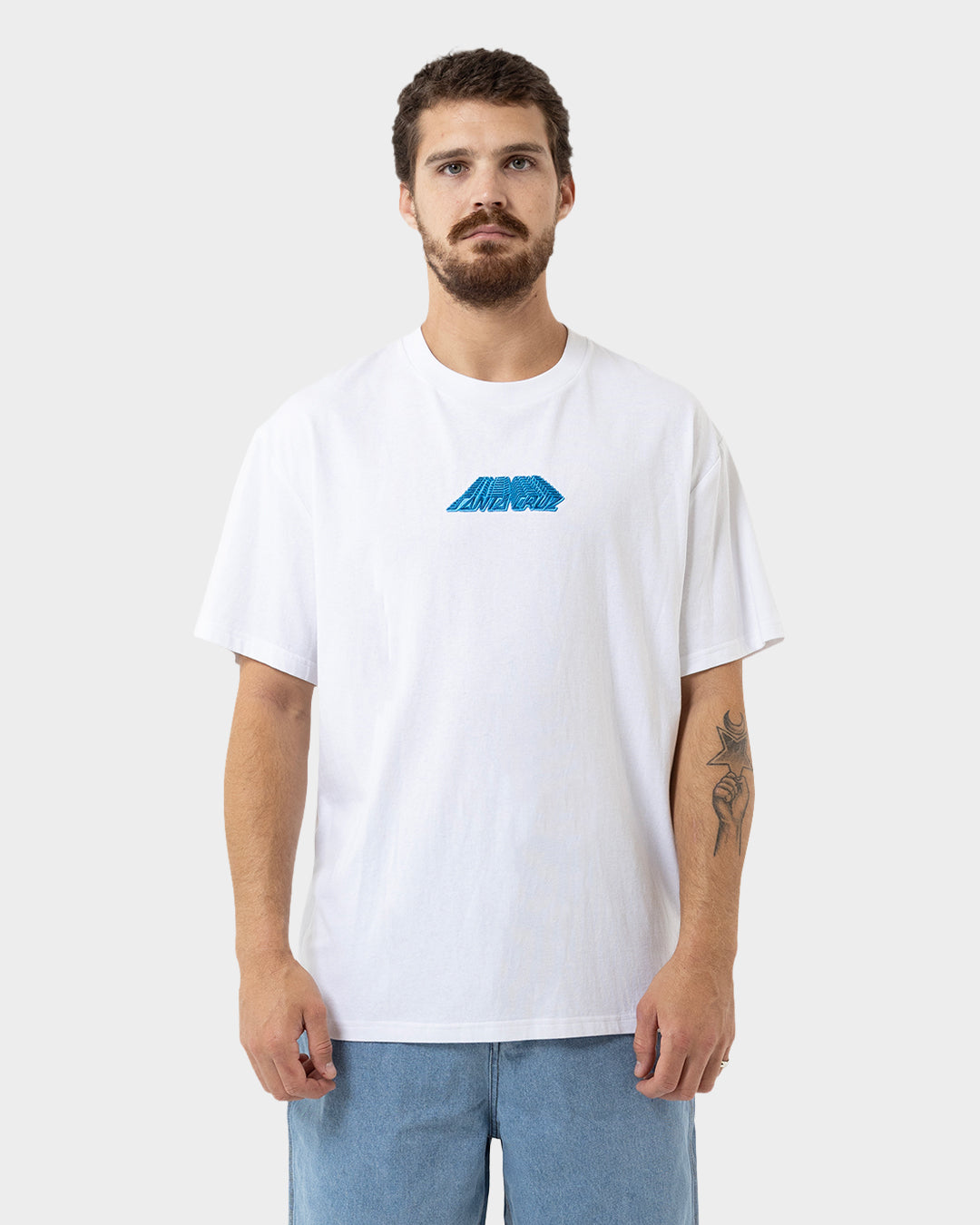 Classic Strip Repeat Men's T-shirt White