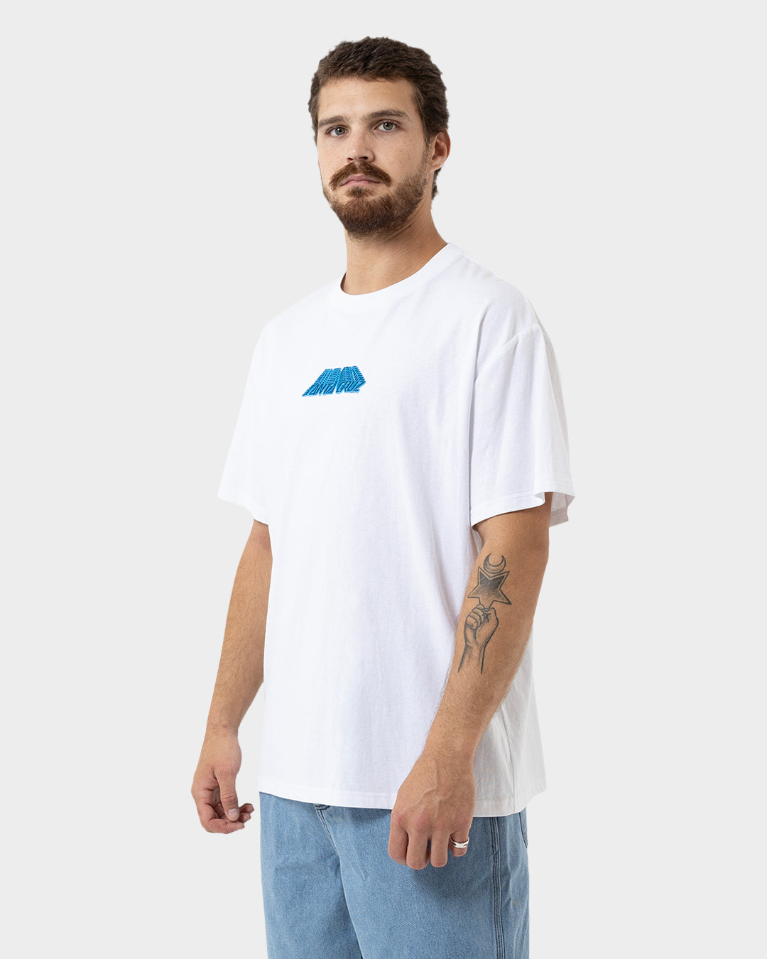 Classic Strip Repeat Men's T-shirt White