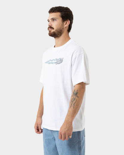 Flaming Dice Dot Flash Men's T-shirt White