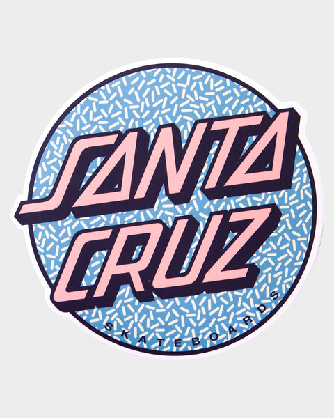 Autocollant skateboard 1 pouce rose Santa Cruz Classic Dot main criante old school 659641093560