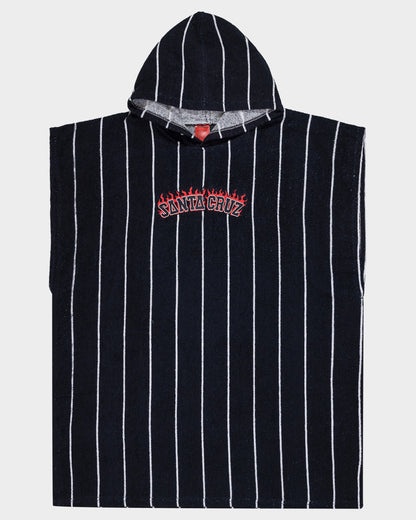 Flamed Collegiate Arch Hooded Towel Black