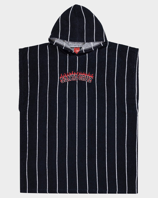 Flamed Collegiate Arch Hooded Towel Black