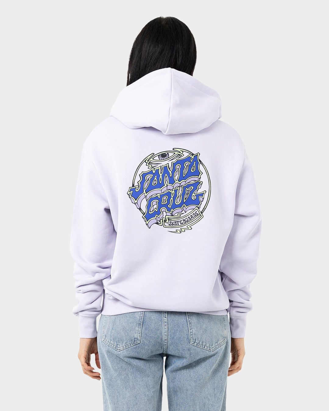 Trip Dot Eye Womens Pullover Hoodie Lavender