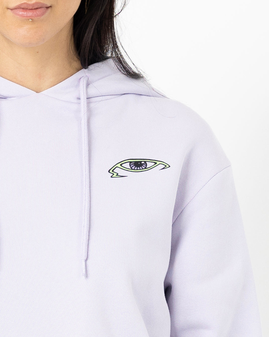 Trip Dot Eye Womens Pullover Hoodie Lavender