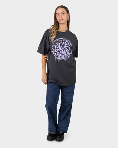 OS Fusion Dot Women's Oversized T-shirt Black