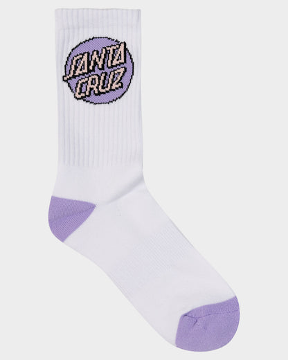 Other Dot Women's Crew Socks (4 Pack) Wht-vintage Blu-purple