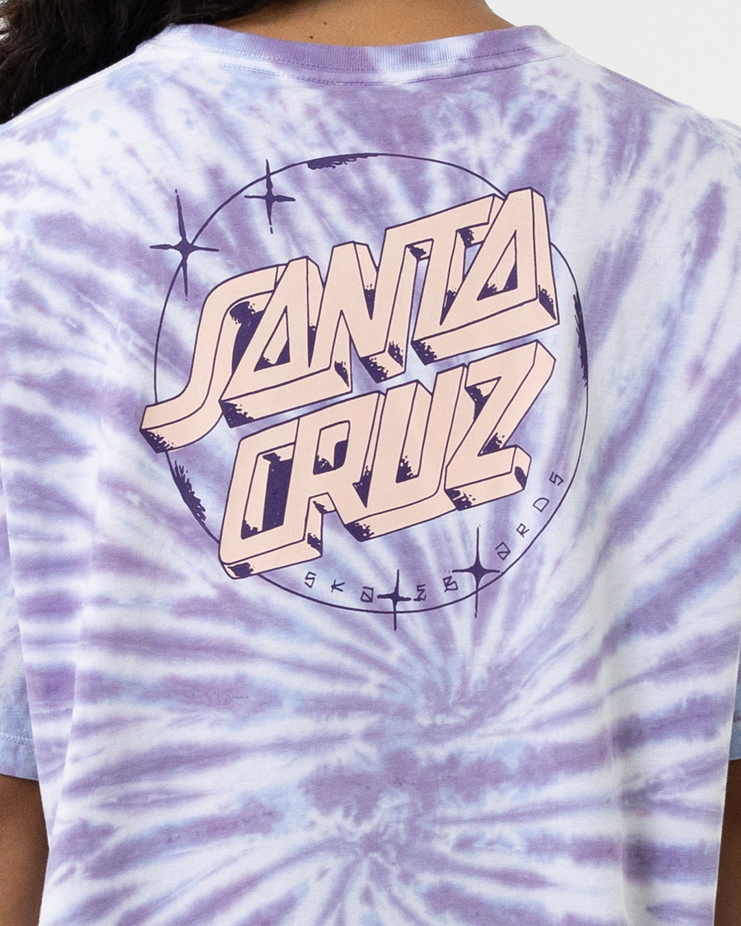 Scrawl Dot Women's Oversize T-shirt Vintage Blue Tie Dye