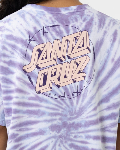 Scrawl Dot Women's Oversize T-shirt Vintage Blue Tie Dye