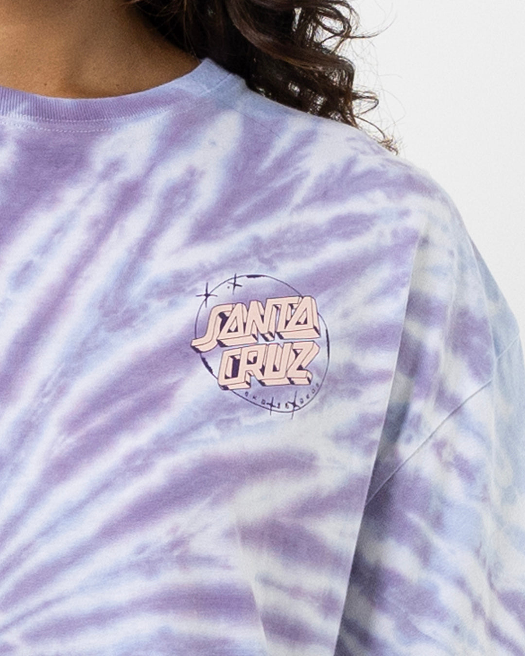 Scrawl Dot Women's Oversize T-shirt Vintage Blue Tie Dye