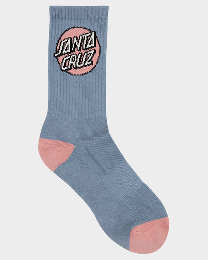 Other Dot Women's Crew Socks 4 Pack White-dusk Pink-vintage Blue