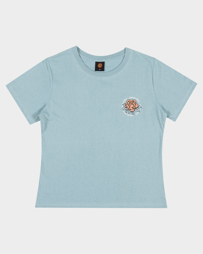 Rosette Tower Ring Women's T-shirt Vintage Blue